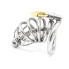 Chastity Devices Sexy Mona Lisa Male Long Cambered Stainless Steel Chastity Cage Belt Tube #R47