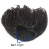 ポニーテールペルー人の人間の髪ポニーテールアフロキンキーカーリー4B 4Cポニーテール