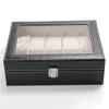 Hurtownia-10 Slots Organizator Case Faux Leather Holder Storage Watch Watch Display Box