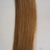 İnsan Saç Uzantıları Bant Brezilyalı Saç Düz 30g 40g 50g 60g 70g 20 adet # 8 Açık Kahverengi Cilt Atkı İnsan Saç