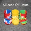 20st DHL Free Ship 26ml Silikonburk Boxar DAB Wax Container Concentrate Jars Multi Färger Silikonolja Drum Barrel Rigs