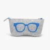 Nyast Stripped Zipper Glasses Pouch Sunglasses Case Portable Felt Bag Protector Store Bag Freeshipping 18.5 * 9cm