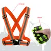 New High Visibility Elastic Chaleco Reflectante Reflective Safety Vest Belt Strap for Outdoor Night Work Running Walking Cycling