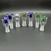 Nova tigela de vidro de tela de favo de mel com cores azuis verdes transparentes 14 mm de 18 mm de traje feminino para bongos de vidro plataformas de óleo