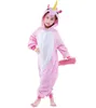 Pigiama Unicorno Costume Cosplay Donna Tutina Animale Ragazze Blu Rosa Viola Homewear Flanella Tuta Morbida Sciolta Calda Bambino Adulto