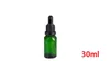 녹색 유리 액체 시약 피펫 병 스포이드 아로마 테라피 5ml-100ml 에센셜 오일 향수 병 도매 무료 DHL