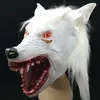 Halloween Party mask Bloody mouth Red Eye New Wolf Masks Scary Animal Mask Creepy Carnival Costume white brown color free shipping