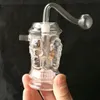 Glasrökande rör tillverkar handblåsta vattenpipa bongs fyrsidiga skelettkanna
