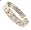 Gold Black Silver Stainless Steel Titanium negative ion magnetic link chain health benefit bracelet for men bio healing