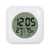 Mode Vit LCD Ny Vattentät Dusch Badrum Väggklocka Temperatur Termometer Hygrometer Mätmätare Monitor Fuktighet