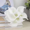 Fiori artificiali vintage Mini viola in bianco Calla Lily Mazzi per bouquet da sposa Decorazione Fiore finto