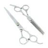 PET Sax 7.0 "Skärning 6,0" Tunna sax set Professional vs Shears för hund grooming, 1set Gratis Träfall Lzs0036