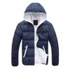 Men's Down & Parkas Wholesale- AOWOFS 1Piece Slim Casual Warm Jacket Hooded Winter Thick Coat Parka Overcoat Hoodie1