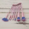 Brosse de maquillage en cristal GLITTER 7pcs Diamond Professional HighLighter Brushes Brushes Brush Brush Set Mermaid Brosses Kit