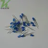 1000 Stück 3 mm blaue diffuse LED-Lichtlampe, emittierende Diode, neblige, ultrahelle Perle, Plug-in-DIY-Kit, Übungs-Weitwinkel