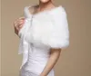 Billiga Faux Fur Wedding Wraps Shrug Bröllopklänningar Varma Shawls Stole Cape Stock Bolero För Ladies Formell Wear Ribbon Tie Bow Gratis frakt
