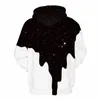 Mode män / kvinnor 3d hoodies för män designer hoodie tröja tryckt spillt mjölk utrymme Galaxy hooded sweatshirts tunna unisex pullover