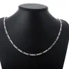 YHAMNI marque MenWomen 925 collier en argent Sterling bijoux de mode 16-24in Long 4mm largeur chaîne collier en gros N102