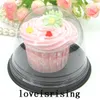 30sets Clear Plastic Cupcake Cake Cake Kopuła Favor Boxes Container Wedding Party Decor Cake Box