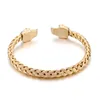 316L Stainless Steel Gold knot Wire Cuff bangle Skull End Bracelet Friends Gift240F