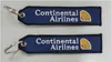 Continental Airlines Kvalitetsduk Broderad nyckelkedja Keychain Banner 13 x 2,8 cm 100pcs parti