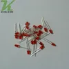 1000 Stück 3 mm rote diffuse LED-Lichtlampe, emittierende Diode, neblige, ultrahelle Perle, Plug-in-DIY-Kit, Übungs-Weitwinkel