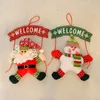 Adereços de natal ornamentos top casa casa jardim vestido decoração Papai Noel neve homens Xmas Porta janela parede Bar Pub decoração de suspensão