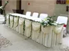 2016 mode blanc couleur glace soik solide table jupe table de mariage de mariage de 20 pieds longueur de mariage décor anniversaire baby shower fournitures