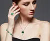 HAMNI New Fashion Original Real 925 Sterling Silver Jewelry Green Malay Crystal Natural Gem Pendant Women Necklace D232