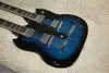 Toptan - Blue Classic Double Neck 1275 Özel Elektro Gitar 6 Dizeleri ve 12 String Ücretsiz Nakliye A11189