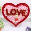 Love Theme Bath Body Heart Rose Petal Paper Zeep Body geurende bloemen Zeep Met Pluche Ruik Leuke Gift van de Dag Bear Valentijnsdag