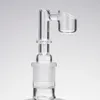 90 Degree Straight Connector Quartz Banger Style Domeless Nail with Clear Male and Female joint for glass bongs dab oil rigs