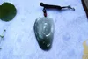 Handgemaakte snijwerk van natuurlijke ijs - gekleurde jade guanyin bodhisattva (talisman) hanger ketting (dit is slechts één)