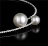 Elegant delikat kristall strass choker halsband stor pärla charm singel sträng faux pärla halsband diamant krage för kvinnor1833554
