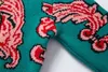 Maglione della passerella 2018 Maglioni stile celebrità Regular Manica lunga Girocollo Verde Moda Pannelli Abbigliamento donna 1