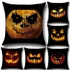 Ny Halloween Pumpa Pillow Cases Halloween Party Pumpkin Lantern Style Kuddehölje Hem Dekorativ kuddefodral Gift YLCM 10