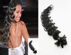 Brasiliansk Virgin Curly Fusion Human Hair Deep Wave U Tips Hårförlängning 100g 100s Pre Bonded Hair Extensions Curly