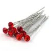 Gratis frakt, högkvalitativ 200PCs Bridal Wedding Prom Silver Crystal Diamante Rhinestone Hair Pins Clips Grips 11 färger att välja