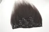 Saç Uzantılarında Klip 120g 7pcs 4A, 4B, 4C Doğal Renk Kaba Yaki Saç Uzantıları% 100 İnsan Saç Dokumaları G-Easy