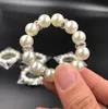 100Pcs/Lot White Pearls Napkin Rings Wedding Napkin Buckle For Wedding Reception Party Table Decorations Supplies I121