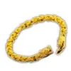 Presente clássico 18K Mulheres de bracelete de ouro amarelo 18K Chain 7,8 "de comprimento