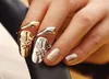 Libel strass bloem nagel ring voor vrouwen mode-sieraden schattige ringen queen retro koreaanse stijl DHL gratis verzending
