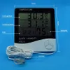 HTC-2 Ny LCD Digital Termometer Hygrometer Väderstation Temperatur Luftfuktighet Tester Klocka Larm Inomhus Utomhus Probe