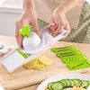 Mandoline peeler grater grönsaker skärare med 5 rostfritt stål blad morot grater lök skiva kök tillbehör verktyg