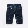 2016 Nieuwe Robin Korte Jeans Mannen VERFRAAID JEANS Rode Effen Kleur Rechte Denim Slanke Geborduurde Designer Mannen Broek 30-42