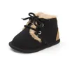 7 kleuren Nieuwe Winter Luipaard Schoenen Pasgeboren Baby Meisjes Kinderen Eerste Walkes Hard Sole Pels Baby Houd Warme Pluche Schoenen Veterschoenen Z11