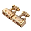 Car Battery Terminal Positive Nagative Anode Cathode AWG Gauge 2 4 8 for Car Audio Modification Gold Plated