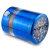 2.5 인치 알루미늄 LED 허브 그라인더 5 조각 향신료 밀 크러셔 무료 배송