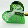 Type_2 100 pièces Laser Cut coeur creux fleur boîte à bonbons chocolats boîtes avec ruban pour fête de mariage bébé douche faveur cadeau