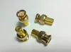 50 stks Vergulde BNC Mannelijke Plug aan RCA Female Jack Coax Cable Video Connector